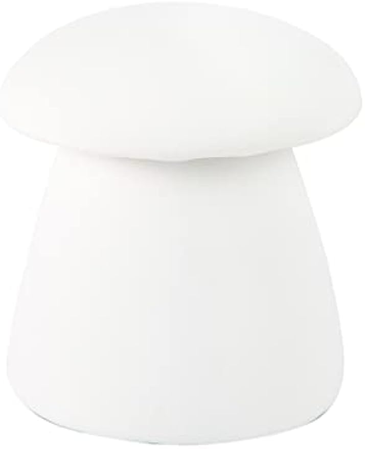 Lymhy Mushroom Shape Ottoman Foot Stool Cute Footrest Stool Wooden Small Seat Chair Furniture Home Decor White