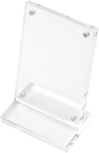 Lymhy Baseball Card Display Stand Clear Acrylic Sports Graded Card Easel Holders Case Magnetic Frame