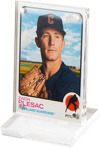 Lymhy Baseball Card Display Stand Clear Acrylic Sports Graded Card Easel Holders Case Magnetic Frame