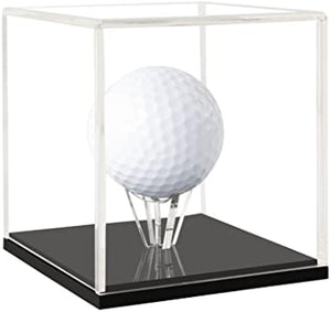 Lymhy Golf Ball Display Stand Cube Holder Clear Acrylic Box Square Case Protected Cabinet Golf Rack Protection Storage Cover Collections (1)