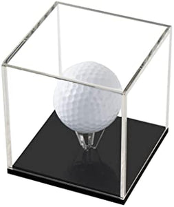 Lymhy Golf Ball Display Stand Cube Holder Clear Acrylic Box Square Case Protected Cabinet Golf Rack Protection Storage Cover Collections (1)