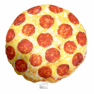 Lymhy Pizza Shaped Pillow Funny 3D Giant Round Food Plush Stuffed Pillow Novelty Throw Cushion Stuffed Animal Toy 16"