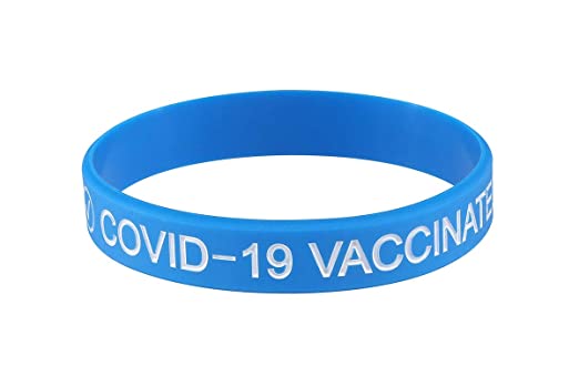 Covid-19 Vaccinated Bracelets Pack COVID 19 Silicone Vaccination Wristband Identification Men&Women (10)