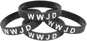 Lymhy WWJD Rubber Silicone Wristband,What Would Jesus Do Bracelet - Religous Christian Bible Fundraisers Bracelets Pack