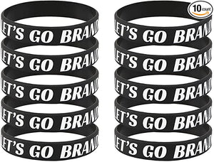 Let's Go Brandon Rubber Bracelets Sport FJB Fuck Joe Biden Anti-Biden Silicone Wristbands for Men&Women