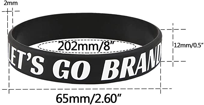 Let's Go Brandon Rubber Bracelets Sport FJB Fuck Joe Biden Anti-Biden Silicone Wristbands for Men&Women