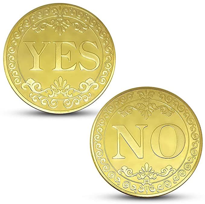 Lymhy Yes No Coin Authentic 24k Gold Collectible Coin Memorabilia Gift