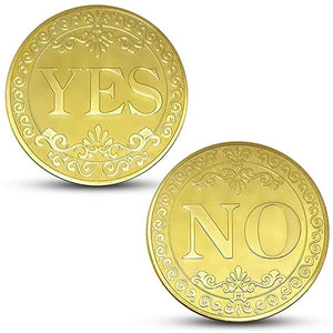 Lymhy Yes No Coin Authentic 24k Gold Collectible Coin Memorabilia Gift