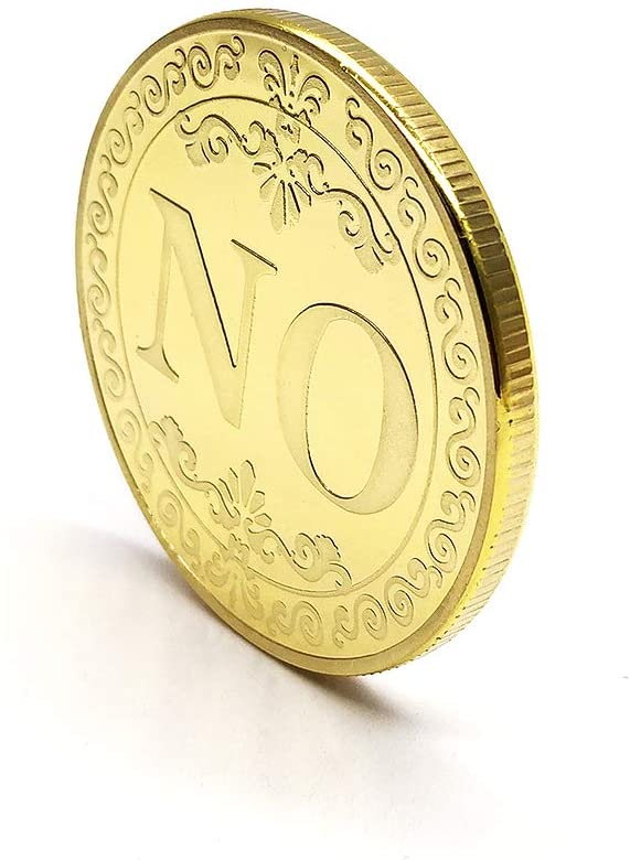 Lymhy Yes No Coin Authentic 24k Gold Collectible Coin Memorabilia Gift