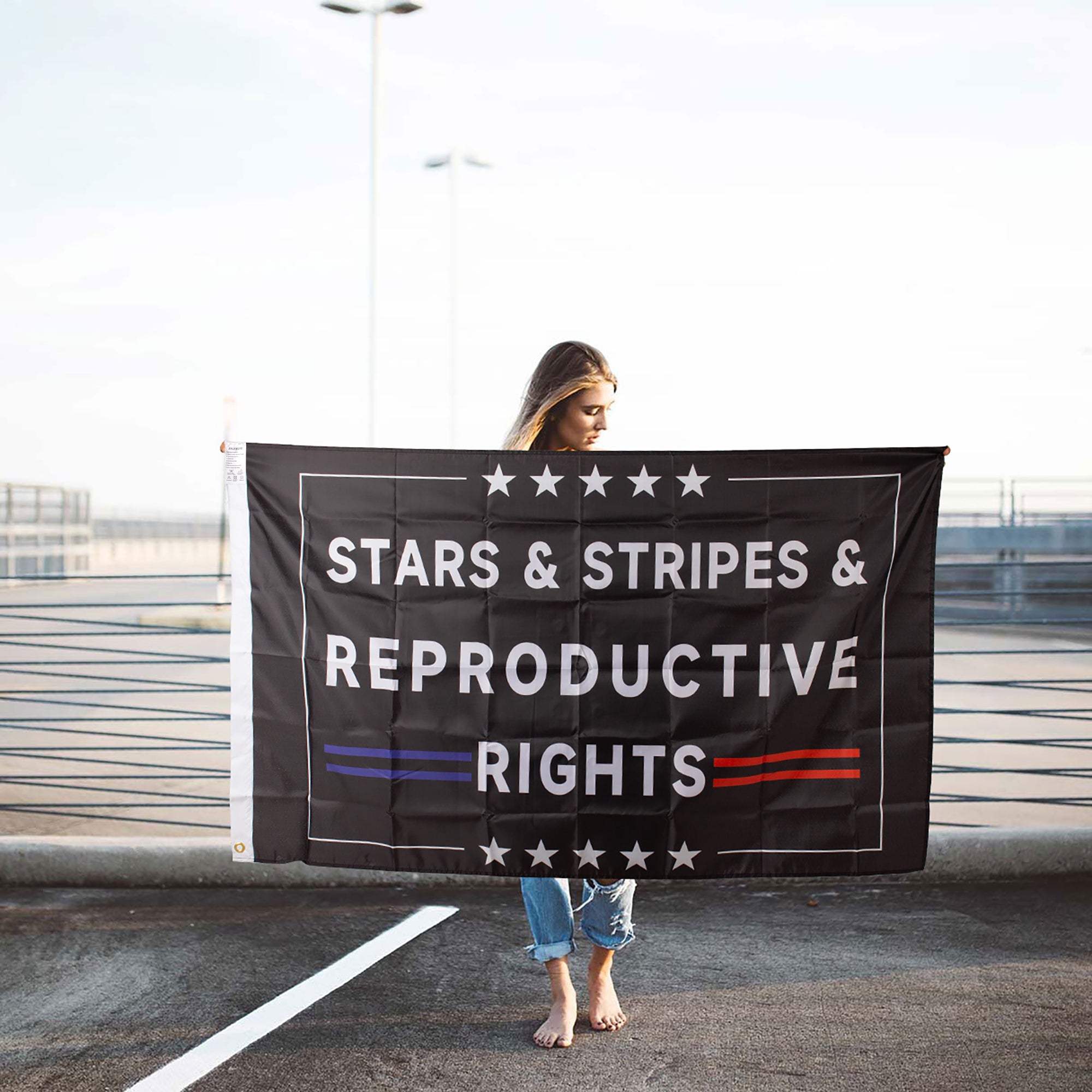 ZIGFRUIT Stars Stripes Reproductive Rights Flag with Brass Grommets 3X5 Feet Outdoor Banner Polyester Flag